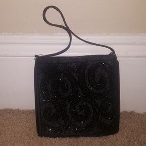 Satin and beads purse